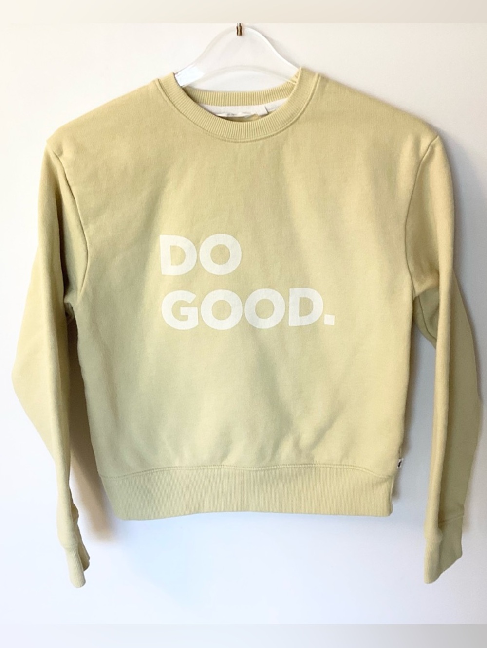 cotopaxi Pale Yellow 'DO GOOD.' Crewneck Pullover